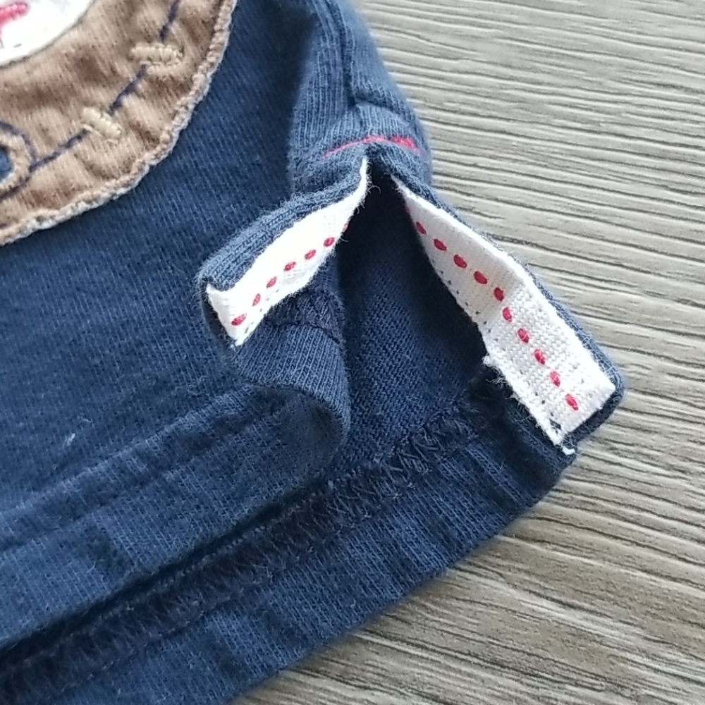 Sonoma navy blue short sleeve baseball shirt 12mo - Picture 4 of 8